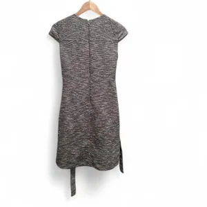 J.Crew Tweed Belted Short Sleeve Knee Length Dress 4‎ Gray Workwear Capsule thumbnail 3