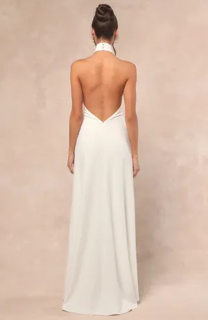 Lulus Alaura White Backless Halter Dress / Wedding Dress / Elopement Dress thumbnail 2