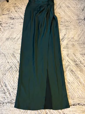 BHLDN Sleeveless Maxi Formal Dress Women Size 4 Dark Green thumbnail 4