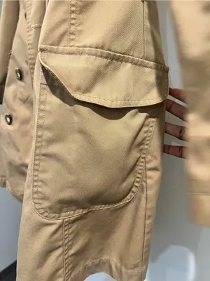 H&M Camel Double-Breasted Trench Coat thumbnail 5
