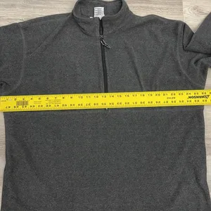 Gray 1/2 Zip Pullover Long Sleeve Lightweight Unisex Sweatshirt Size XL thumbnail 10