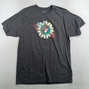 Buc-ee's Large T-Shirt Gray Hippie Van Daisy Peace Soul Shine Graphic Tee Retro thumbnail 2