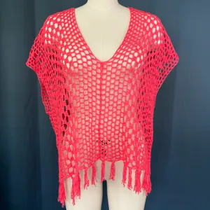 Vintage 70s/80s Coral Crochet Top thumbnail 1