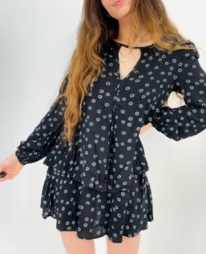 Free People Beck Floral Tiered Dress Women’s Large thumbnail 1