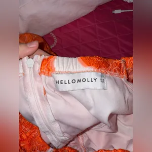 Hello Molly NWOT Orange Mini Dress Size‎ USA SMALL thumbnail 3