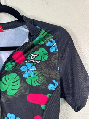 Cuore of Switzerland Cycling Jersey Black Floral Womens S Athletic Bike Gear thumbnail 8