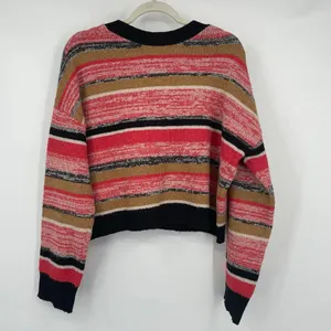 BP. Striped Crop Button Up Cardigan Sweater Marble Size Large NWT thumbnail 8