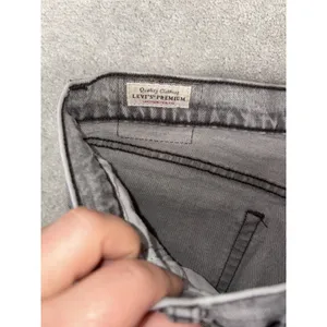 womens levis wedgie‎ jeans gray wash premium denim 28 thumbnail 4