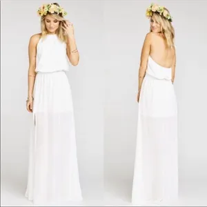 Show me your Mumu ivory crisp bridesmaids‎ dress medium nwot wedding bride thumbnail 2