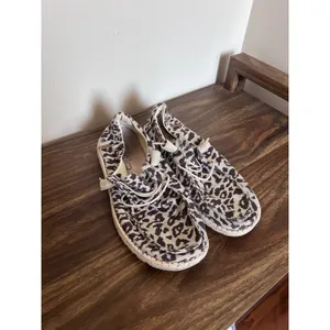 Hey Dude Wendy Woven Cheetah Grey Leopard Slip On Loafers Women 8 EU 39 thumbnail 3