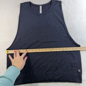 Lululemon Sz 12 Breeze By Muscle Tank Top II Midnight Navy Blue Relaxed Seamless thumbnail 8