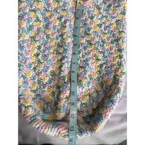Crochet Boho Bag‎ Handmade Shoulder Multi Colorful Knit Hippie NWOT thumbnail 3