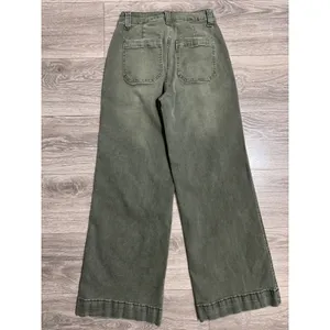 Womens High Rise Wide Leg Utility Pants 24x29 Faded‎ Olive Green Size M Gorpcore thumbnail 2