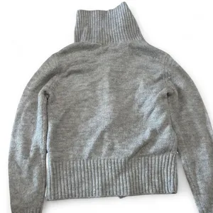 Janabelle Oatmeal Cable Knit Zip Up Cardigan Sweater Gray Size XS thumbnail 6