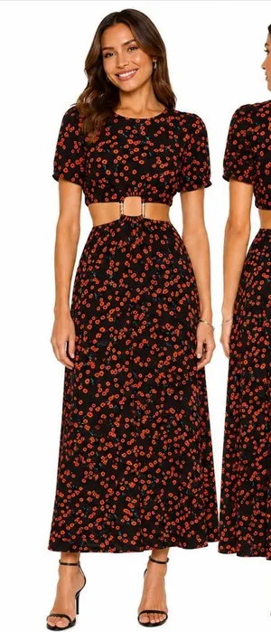 STAUD | Calypso Poppy Cut-Out‎ Dress thumbnail 1