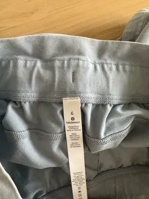 Lululemon Inner Glow Short 3" Washed Chambray 6 thumbnail 4