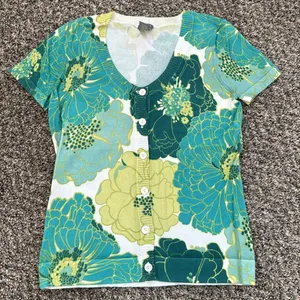 Ann Taylor Floral Cardigan thumbnail 1