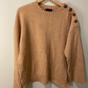 Sanctuary- Tan Button-Shoulder Sweater- Size Large thumbnail 2