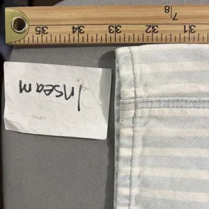American Eagle Outfitters Tomgirl Jeans Size 6 X Long Blue White Striped Denim thumbnail 14