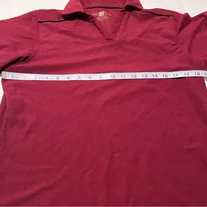 Chick-fil-A Team Style Womens Employee Medium Burgundy Polo Short Sleeve Shirt‎ thumbnail 6