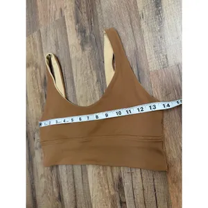 Lululemon Like a Cloud Longline Sports Bra Camel Tan Size 8 Medium Support thumbnail 6