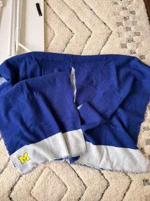 U of Michigan knit poncho thumbnail 2