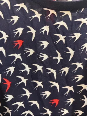 Maeve Anthropologie Bird Print Blouse Size 12 thumbnail 2
