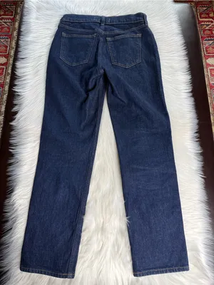 Abercrombie Dark Wash The 90’s Straight Mid Rise Jeans thumbnail 6