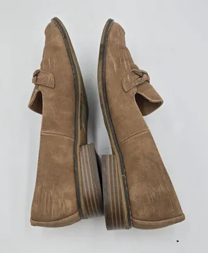 Indigo Rd. Raven Loafers Women's Size 8.5 M Tan Brown Braided Faux Suede Vintage thumbnail 9