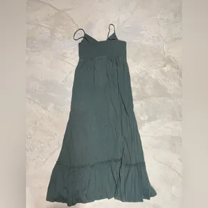 Aerie Forest Green Maxi Dress with cutout thumbnail 10