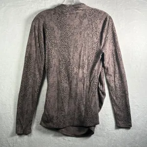 Ann Taylor‎ Womens Long Sleeve Wrap Snake Print Shirt Top Size Medium thumbnail 2
