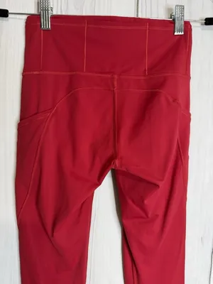 Lululemon Fast Free HR Tight Nulux Leggings Women’s 4 Red Activewear Gym Yoga thumbnail 5