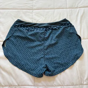 Active Teal Blue Floral Running Shorts XL Mid Rise Dolphin Hem Athletic Yoga thumbnail 6