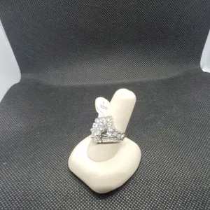 NWT Gorgeous Sparkly Silver Cocktail Ring thumbnail 3