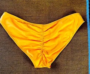 PINK VS SWIM bikini sunset sz L. Ruched back thumbnail 1