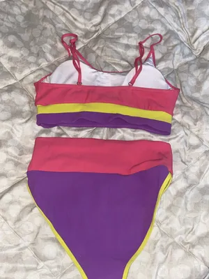 Amazon Women’s Bikini Set size L worn once Pink Size L thumbnail 2