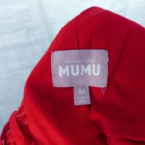 Show Me Your Mumu Allegra Midi Dress Womens M Red Spaghetti Strap Pockets FLAW thumbnail 10