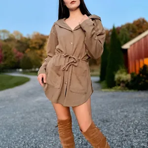 Free People Beach Relaxed Fit Cotton Knit Oversized Cardigan Tunic Mini Dress XS thumbnail 2