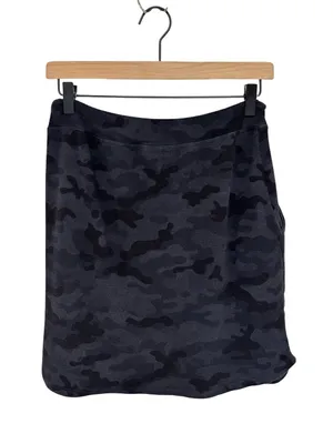 Sundry for Evereve Black Camo Soft Pull-On Drawstring Skirt - Size 2 (M) thumbnail 4
