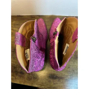 Dingo Silver Dollar Women’s 9.5M Fuchsia Pink Rhinestone Western Boots DI577 EUC thumbnail 6