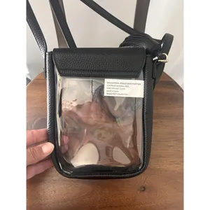 a.n.a MSC Anna Lane Women Everyday Small Clear Black Trim Clear Crossbody Shoulder Bag thumbnail 4