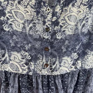 Anthropologie Ecote M Medium Peasant‎ Top Flowy Floral Print Blouse Oversized thumbnail 3