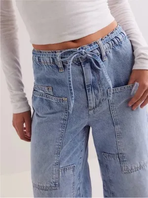 We The Free CRVY Outlaw Wide Leg Baggy Jeans Women Size Small thumbnail 2