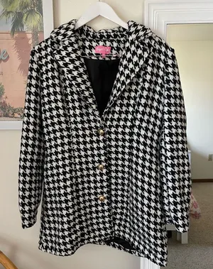 Dolls Kill Sugar Thrillz Reach The Top Tweed Coat Jacket in Size Medium New thumbnail 1