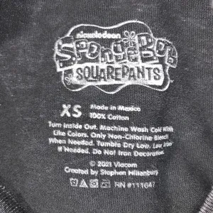 Nickelodeon SpongeBob SquarePants black crop top shirt size XS thumbnail 4