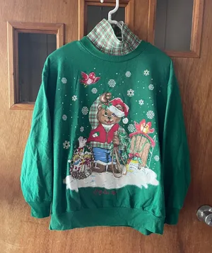 Nutcracker Vintage Christmas Sweater Crewneck Turtleneck Size Small thumbnail 1
