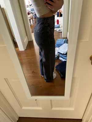 ZARA High-Rise Jeans Wide-Leg Denim thumbnail 2