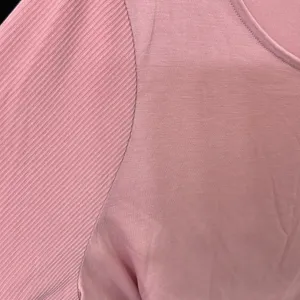 Victorias Secret Baby Light Pink Wrap Tie Crop Top‎ Ribbed Balletcore Size XL thumbnail 3