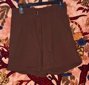 SheIn Brown Canvas Shorts thumbnail 1