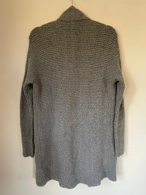 American Eagle Outfitters open front knit cardigan grey cozy long Women’s sz XS thumbnail 15